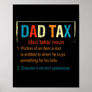 Papa Belasting Definitie Grappige Vaders Dag Manne Poster