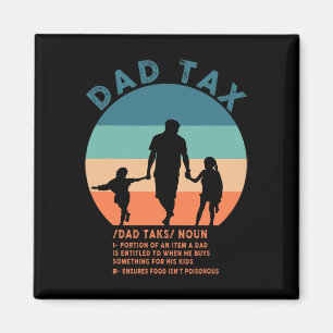 Papa Belasting Definitie Mannen Grappig Vaderdag 1 Magneet