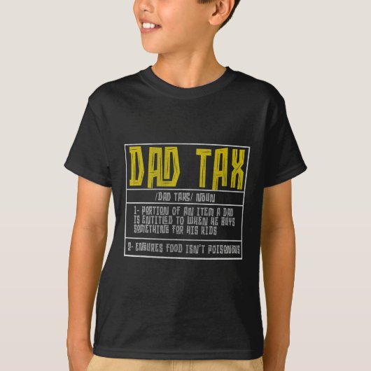 Papa Belasting Definitie Mannen Grappig Vaderdag 1 T-shirt (Voorkant)