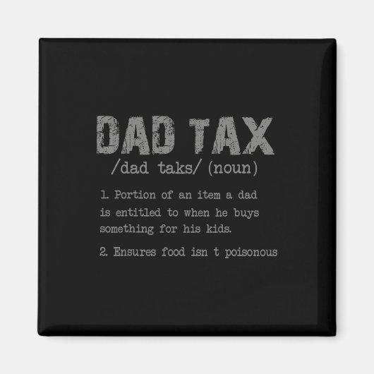 Papa Belasting Definitie Mannen Grappig Vaderdag 3 Magneet (Voorkant)