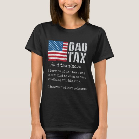 Papa Belasting Definitie Mannen Grappig Vaderdag 6 T-shirt (Voorkant)