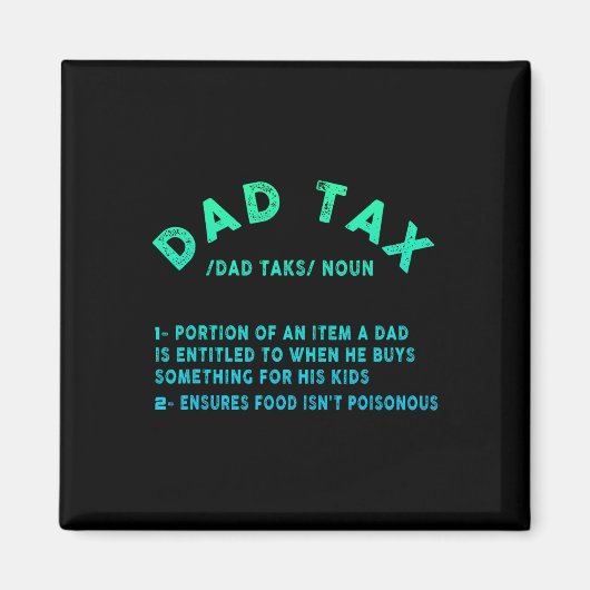 Papa Belasting Definitie Mannen Grappig Vaderdag 9 Magneet (Voorkant)