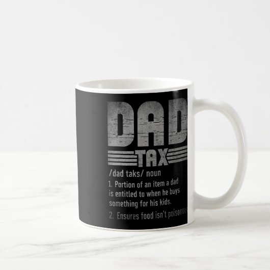 Papa Belasting Definitie Mannen Grappig Vaderdag Koffiemok (Rechts)