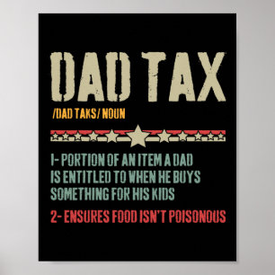 Papa Belasting Definitie Sarcastisch Grappig Vader Poster