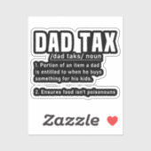 Papa Belasting Definitie Vaderdag Grappige Vader C Sticker (Vel)