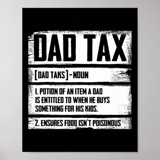 Papa Belasting Definitie Vaderdag Voor Papa Papa M Poster (Voorkant)