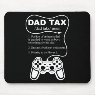 Papa Belasting Gamer Fathers Day Gaming Spel Papa Muismat