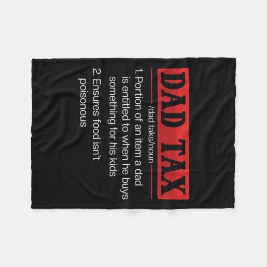 Papa belasting Grappig Papa Belasting Definitie Va Fleece Deken (Voorkant (Horizontaal))