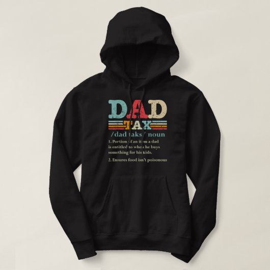 Papa Belasting Grappig Papa Belastingdefinitie Vad Hoodie (Design voorkant)