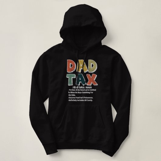 Papa Belasting Grappig Papa Belastingdefinitie Vad Hoodie (Design voorkant)