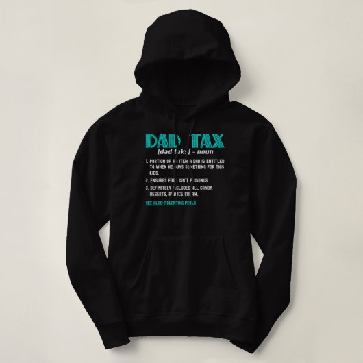 Papa Belasting Grappig Papa Belastingdefinitie Vad Hoodie (Design voorkant)