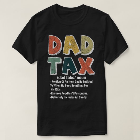 Papa Belasting Grappig Papa Belastingdefinitie Vad T-shirt (Design voorkant)