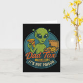 Papa Belasting Grappige Alien Pizza Joke Voor Vade Kaart (Gele Bloem)