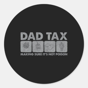 Papa belasting om ervoor te zorgen dat het geen ve ronde sticker