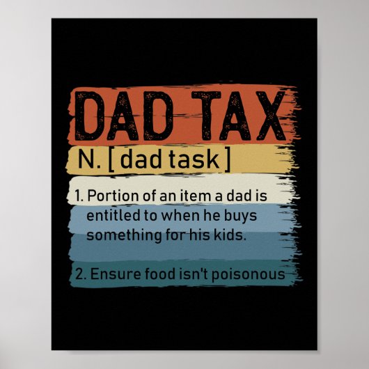 Papa belasting sarcastische vaders dag Geweldige v Poster (Voorkant)