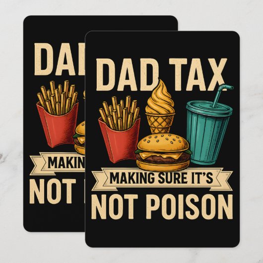 Papa Belasting Zorgen dat het geen gif is Vaderdag Feestdagenkaart (Voorkant / Achterkant)
