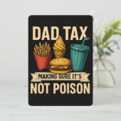 Papa Belasting Zorgen dat het niet giftig is Vader Feestdagenkaart (Staand voorkant)