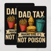 Papa Belasting Zorgen dat het niet giftig is Vader Feestdagenkaart (Voorkant / Achterkant)