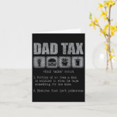 Papa Belastingdefinitie Grappig Papa Belastinggrap Kaart (Gele Bloem)