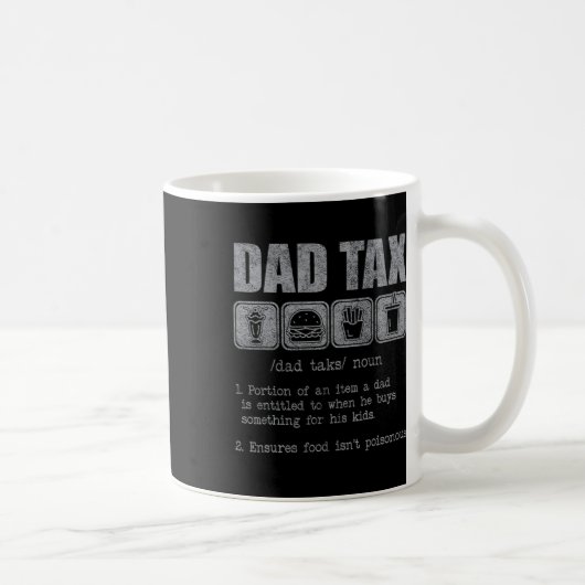 Papa Belastingdefinitie Grappig Papa Belastinggrap Koffiemok (Rechts)