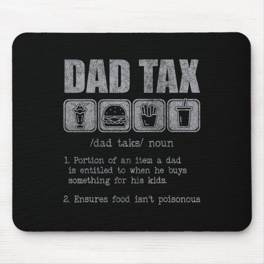 Papa Belastingdefinitie Grappig Papa Belastinggrap Muismat (Voorkant)