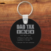 Papa Belastingdefinitie Grappig Papa Belastinggrap Sleutelhanger (Voorkant)