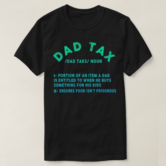 Papa Belastingdefinitie Mannen Funny Fathers Day T-shirt (Design voorkant)