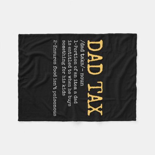 Papa Belastingdefinitie Mannen Funny Vaderdag Retr Fleece Deken (Voorkant (Horizontaal))