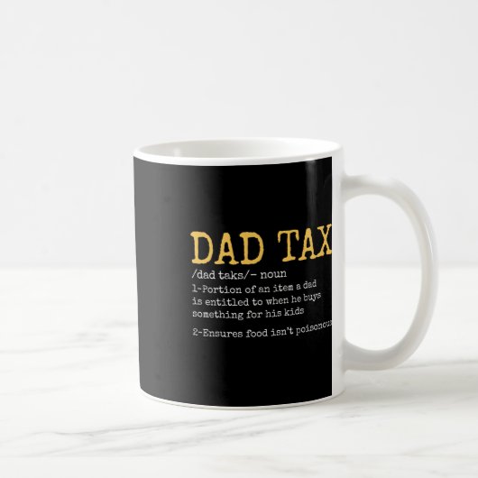 Papa Belastingdefinitie Mannen Funny Vaderdag Retr Koffiemok (Rechts)