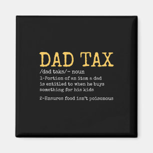 Papa Belastingdefinitie Mannen Funny Vaderdag Retr Magneet