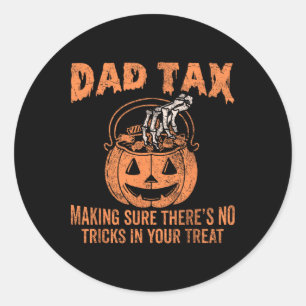 Papa Belastingdienst zorgt ervoor dat er geen truc Ronde Sticker