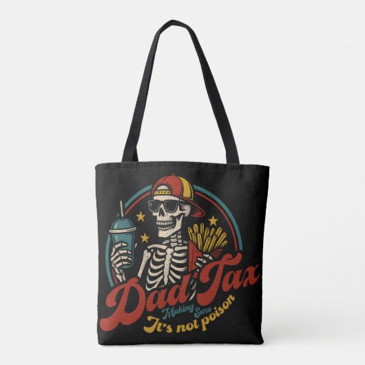 Papa Belastingdienst zorgt ervoor dat het geen gif Tote Bag (Achterkant)