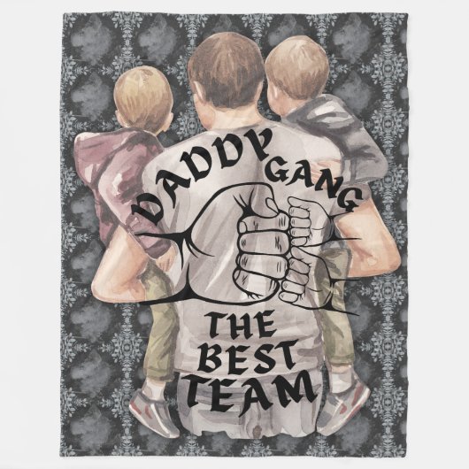 Papa, bende fleece deken (Voorkant)