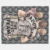 Papa, bende fleece deken (Voorkant (Horizontaal))