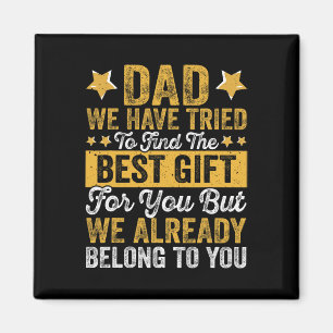 Papa Beste Cadeau Van Kinder Vaderdag Kerstmis Magneet