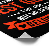 Papa Beste Cadeau Van Kinder Vaderdag Kerstmis Poster (Hoek)