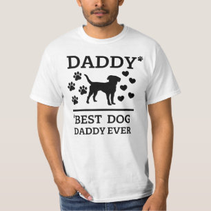 Papa - Beste hond papa ooit zwarte tekst ! T-shirt