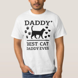 Papa - Beste kattenpapa ooit zwarte tekst ! T-shirt