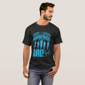 Papa BESTE MARATHONPAPA OOIT Hardlopen Grappige Ha T-shirt (Voorkant volledig)
