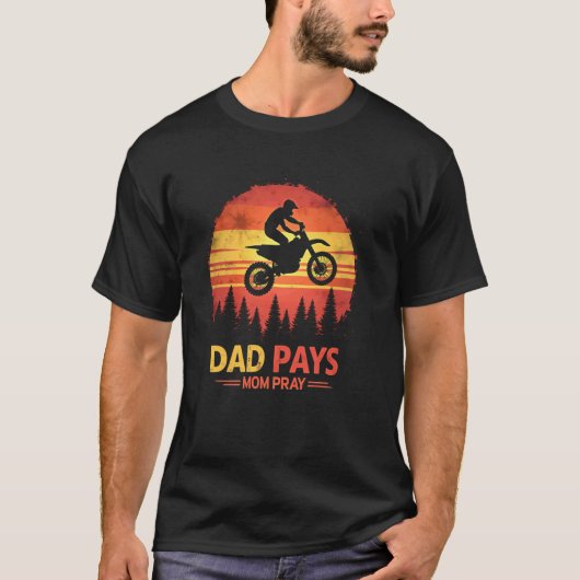Papa betaalt Mama bidt T-shirt (Voorkant)