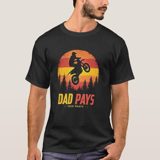 Papa Betaalt Mama Bidt T-shirt (Voorkant)