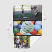 Papa beter dan Par Gepersonaliseerde Fotocollage Golfhanddoek (Insitu)