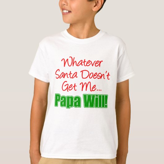 Papa Beter dan Santa T-shirt (Voorkant)