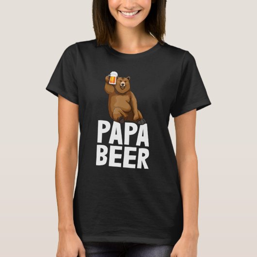 Papa Bier Beer Drink Bier T - shirts Bier (Voorkant)