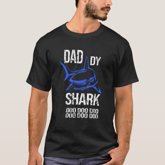  papa Big Shark DOO Grunge Shark T-shirt (Voorkant)