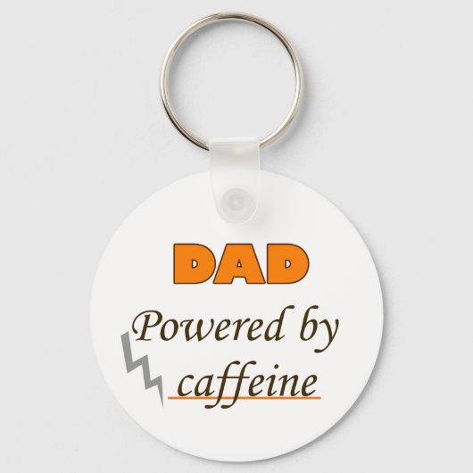 Papa bij cafeïne sleutelhanger (Voorkant)