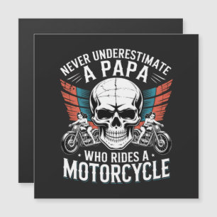Papa Biker Die Op Een Motor Rijdt