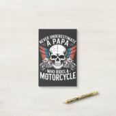 Papa Biker Die Op Een Motor Rijdt Post-it® Notes (Op bureau)