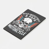 Papa Biker Die Op Een Motor Rijdt Post-it® Notes (Schuin)