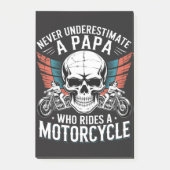 Papa Biker Die Op Een Motor Rijdt Post-it® Notes (Voorkant)